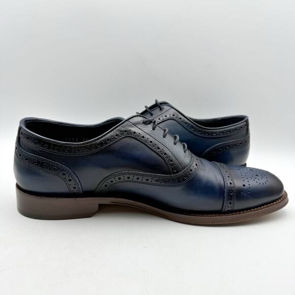 Mercanti Fiorentini Mens 7010 Oxford Shoes US 10 M Navy Leather GUC main image 12